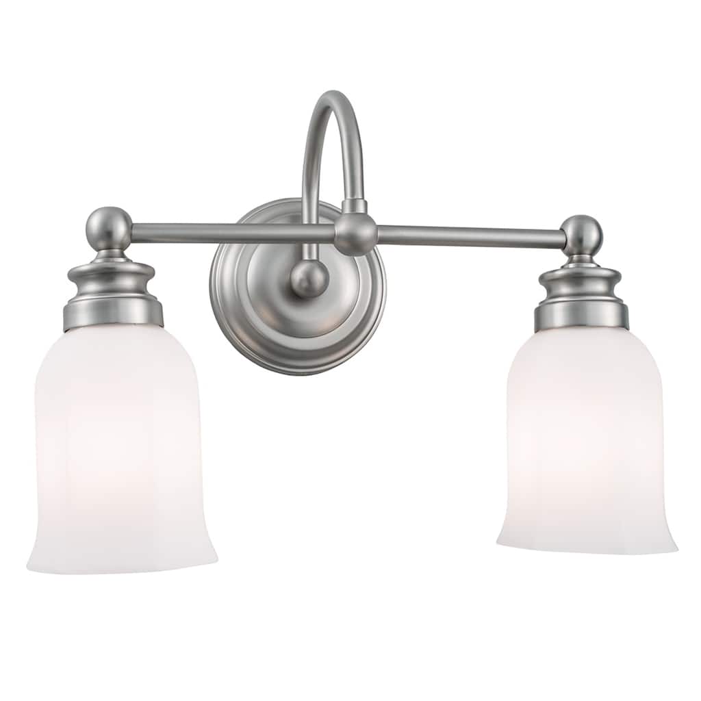 Emily 11.5-inch Wide 2-Light Vanity Light in Brushed Nickel