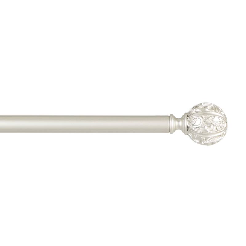 ATI Home Vulcan 1" Adjustable Window Curtain Rod and Finial Set