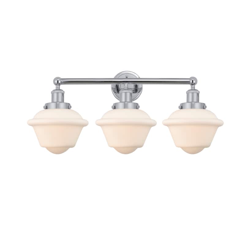 Innovations Lighting 616-3W-10-25 Oxford Vanity Oxford 3 Light 25" - Polished Chrome / Matte White