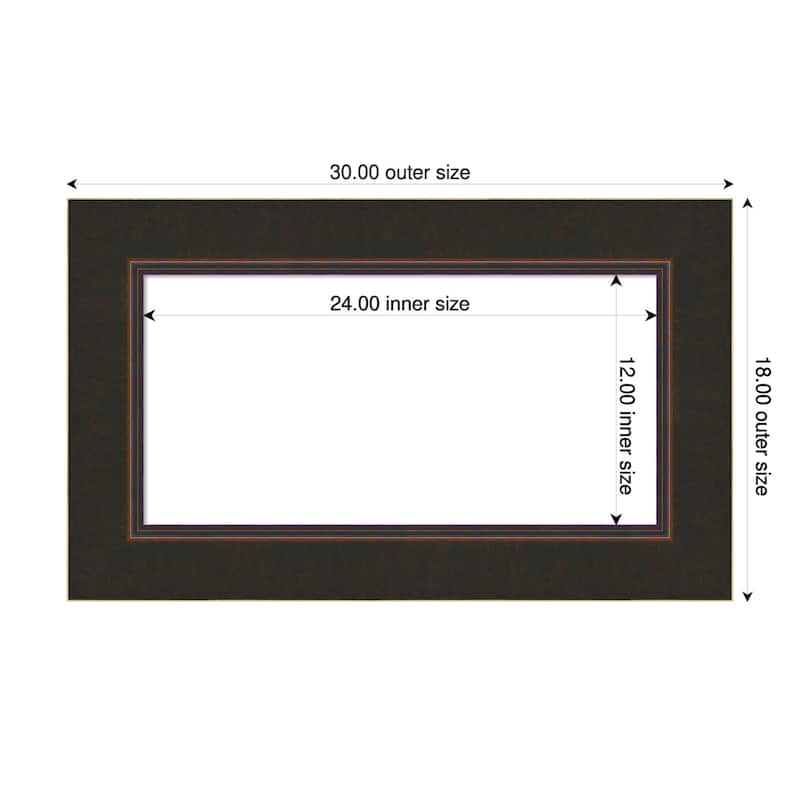Amanti Art Milano Bronze Framed Dry Erase Magnetic Board - 30 x 18 in