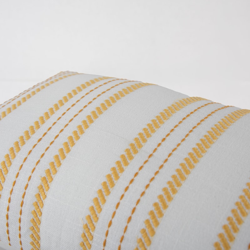 Donny Osmond Stripe Cottage Throw Pillow, 14''x20'' - Yellow - Cover Only