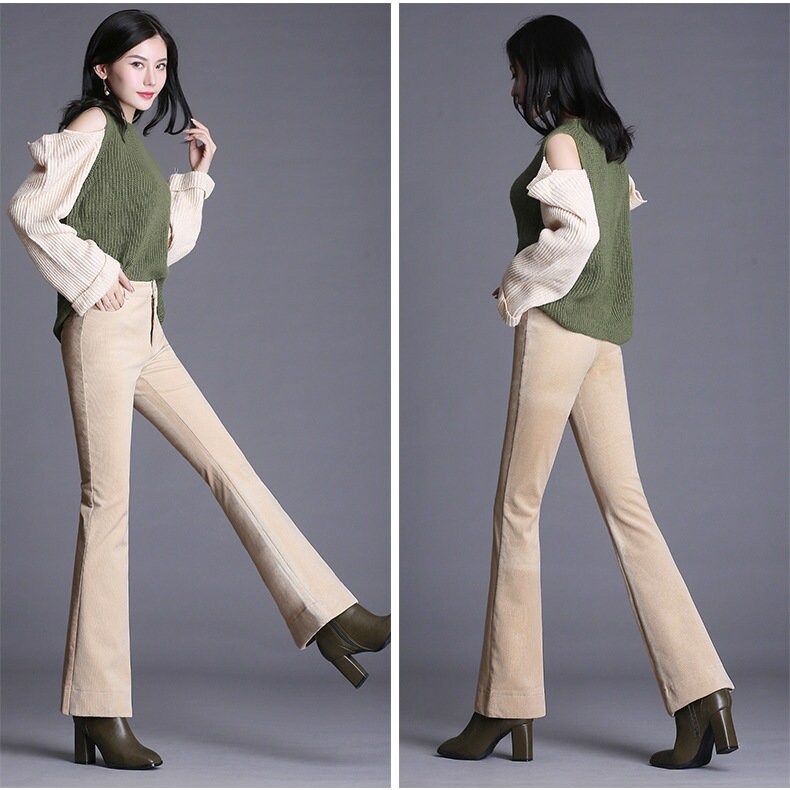 New Korean Micro Bell-Bottoms Women's Trousers High Waist Fashion