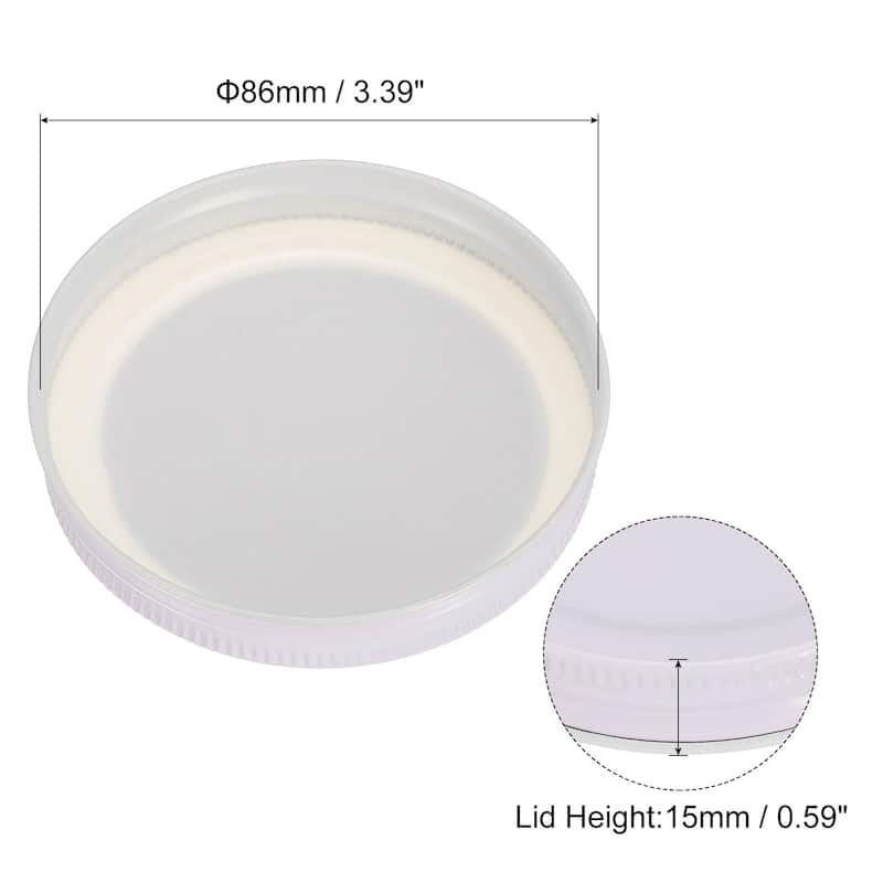 86mm/3.39" Wide Mouth Tin Plate Mason Jar Lids for Canning Jars 6Pcs