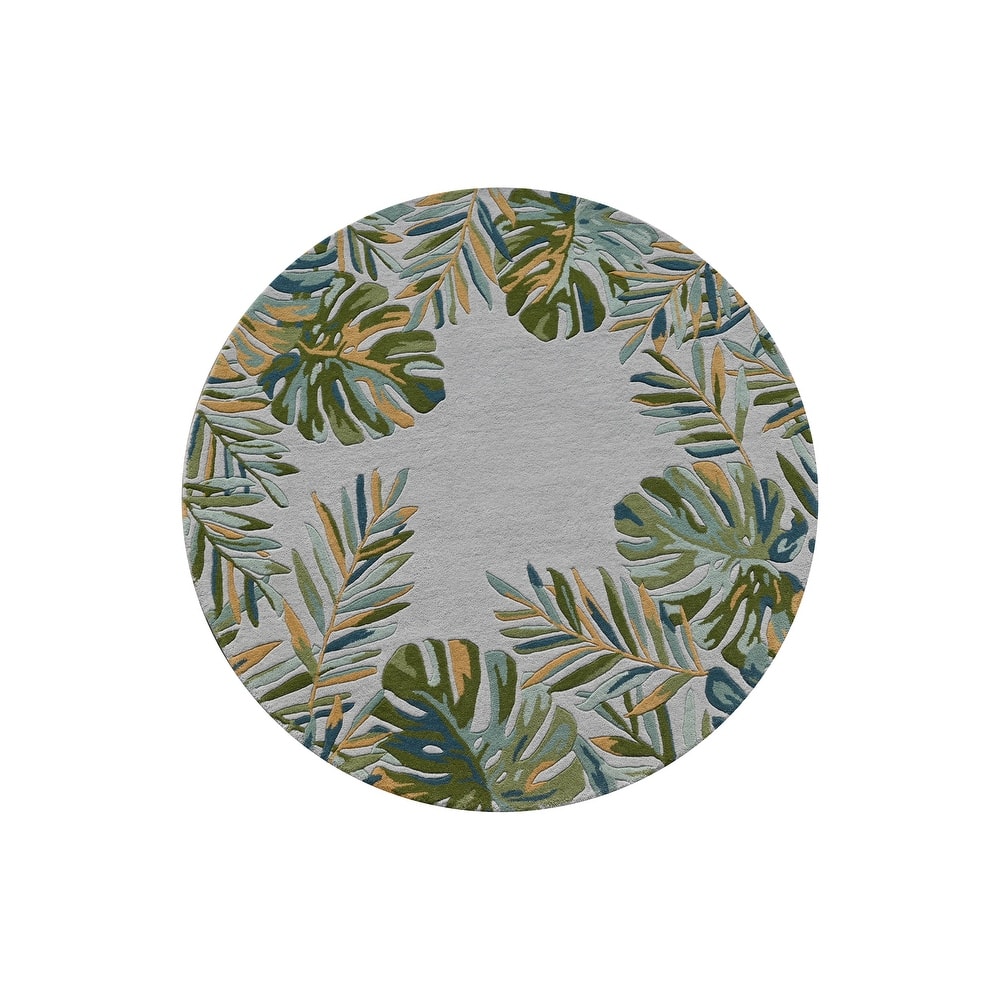 Domani Saunt Hand Tufted Wool Coastal Palms Area Rug