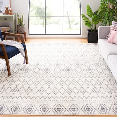 SAFAVIEH Tulum Efka Moroccan Boho Rug - Ivory/Grey - 8' x 10'