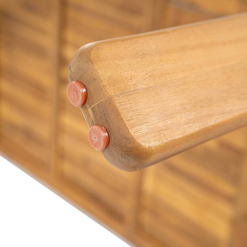 Scott Living Kaja Modern Outdoor Solid Wood Dining Table with Slat Top Design