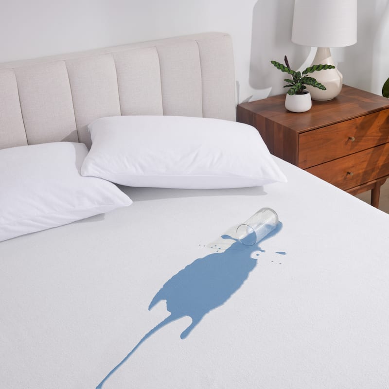 Bare Home Waterproof Breathable Cotton Mattress Protector - Twin - White