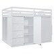 preview thumbnail 5 of 18, Merax Full Size Wood Loft Bed With Built-in Wardrobes, Cabinets and Drawers