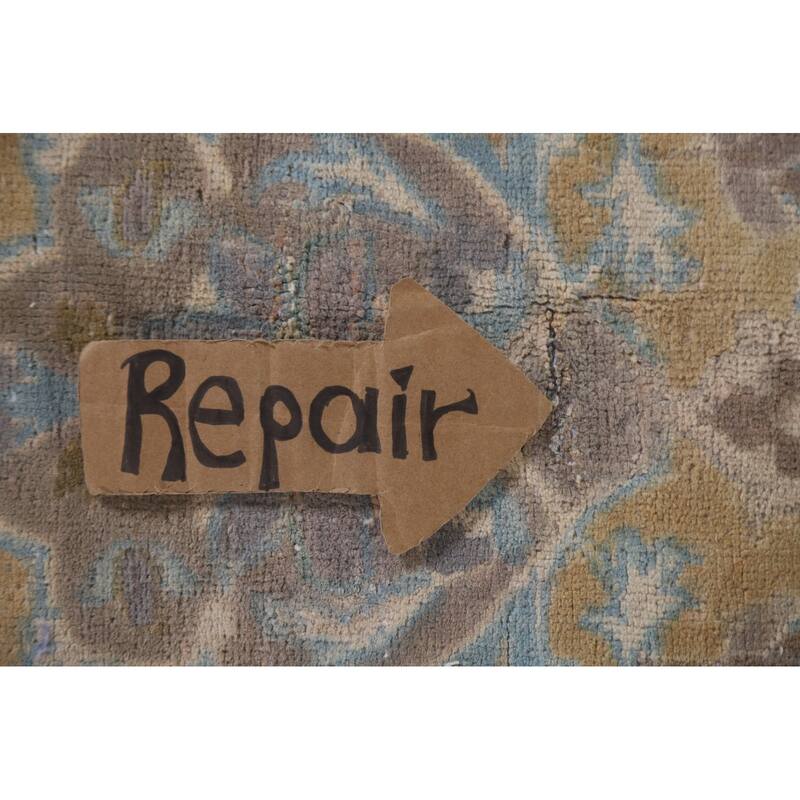 Hand Knotted Oriental 100% Wool Carpet Traditional Floral Yellow & Gold Najafabad Area Rug - 12' 10'' X 9' 3''