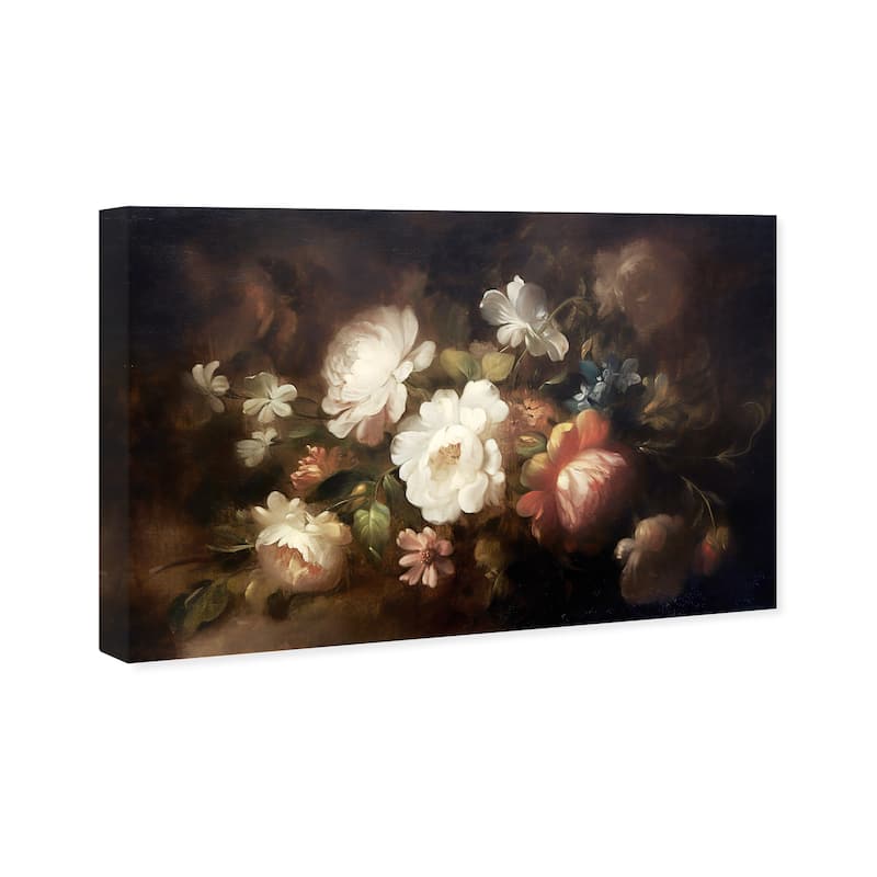 Wynwood Studio Canvas Classic and Figurative A Classic of a Bouquet White and Dark Brown Traditional Wall Art Canvas Print