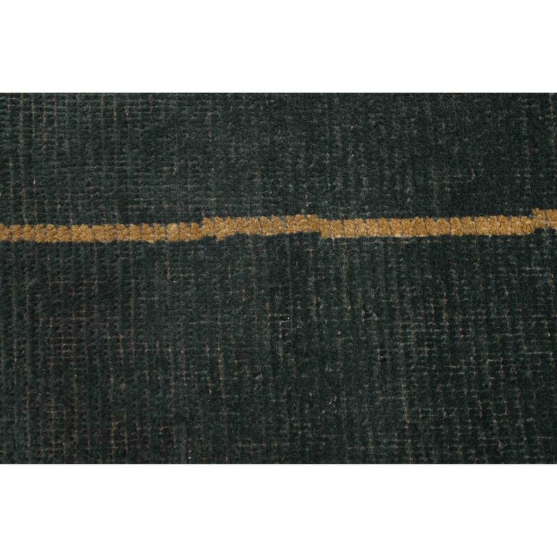 ECARPETGALLERY Hand-knotted Pak Finest Marrakesh Dark Green Wool Rug - 9'0 x 11'9