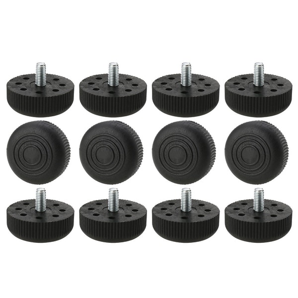 M8 x 16 x 50mm Screw on Furniture Glide Leveling Feet Adjustable Leveler Floor Protector Support for Home Furniture Legs 12pcs