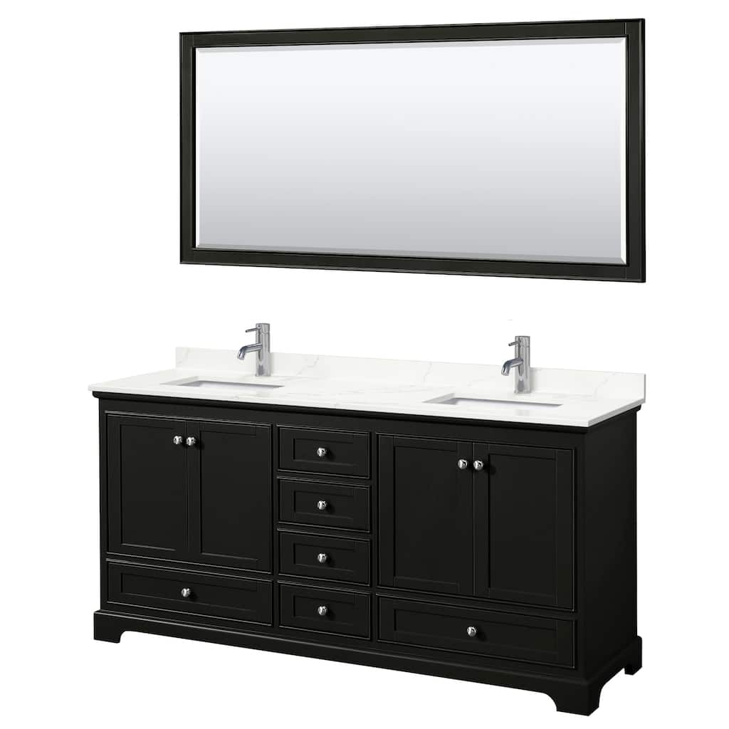 Wyndham Collection WCS202072D-QTZ-UNSM70 Deborah 72" Free Standing
