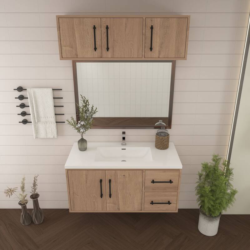 Victoria 42'' R Wall-Mounted Vanity Set with Motion Sensor LED light Top Cabinet