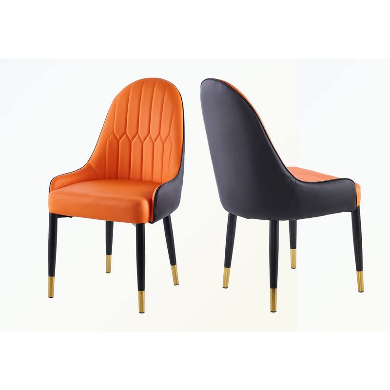 Modern Leather Dining Chair Set of 2