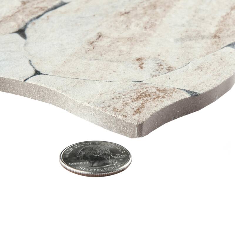 Merola Tile Caldera Roques Sand 12-5/8" x 25-1/8" Porcelain Floor and Wall Tile
