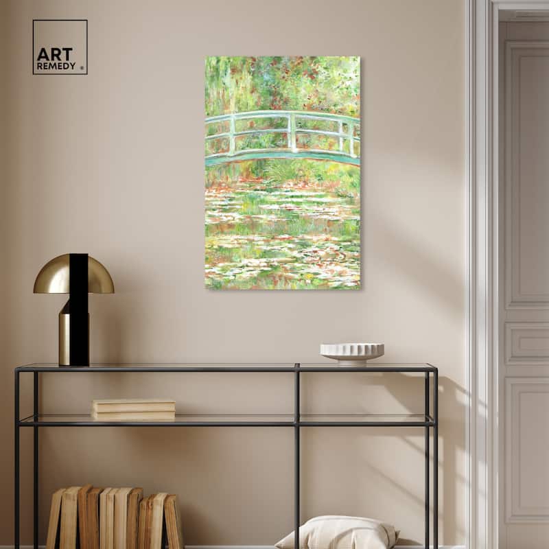 Art Remedy The Garden Gallery Wrapped Impressionism 1 Piece Canvas Wall Art /Monet And Van Gogh Inspired Art