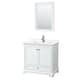 Option White, Chrome Trim, White Quartz Top