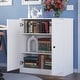 preview thumbnail 110 of 166, 100% Solid Wood 3-shelf Bookcase with Optional Doors by Palace Imports Solid Doors - White