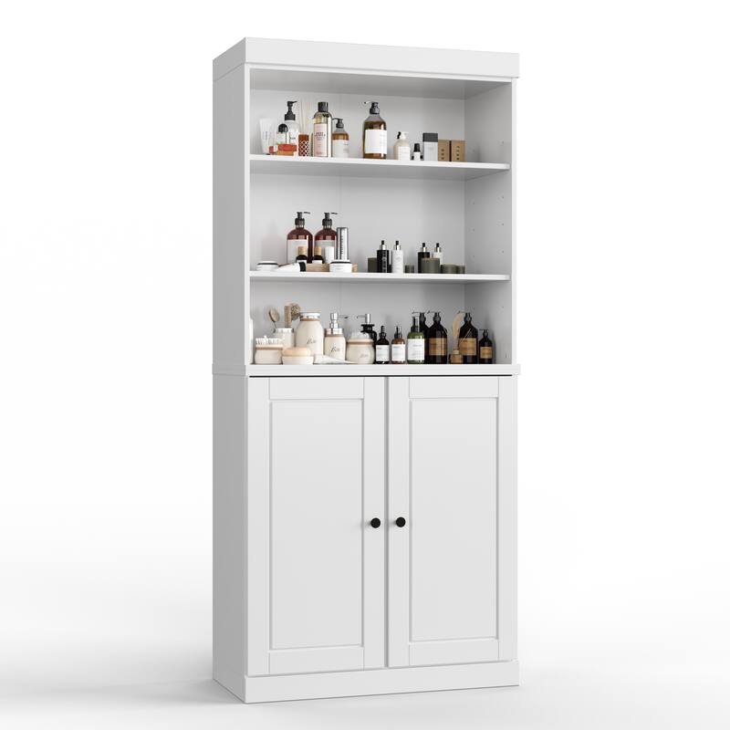 100% Solid Wood 32" Bathroom Cabinet with Optional Doors by Palace Imports