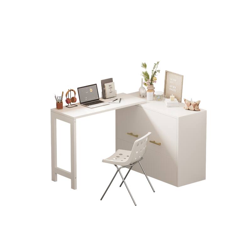 Twin Murphy Cabinet Bed - Space-Saving Foldable Bed with Adjustable Desk & Storage Drawers for Guest Rooms
