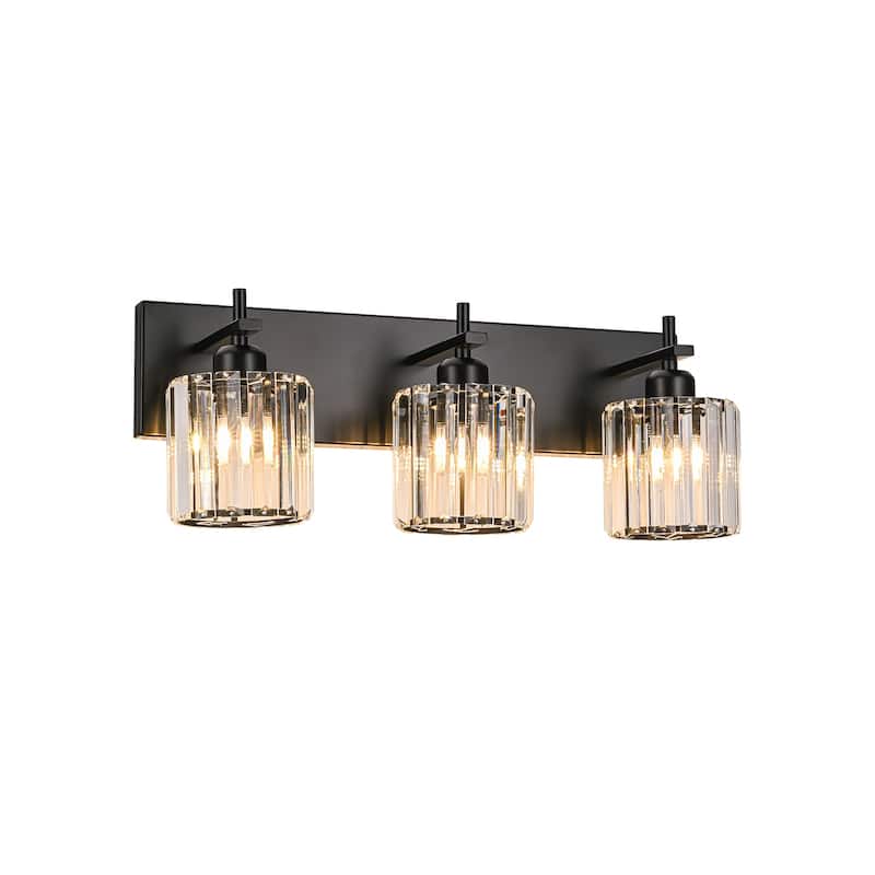 Mid-Century Modern Dimmable Bathroom Vanity Light Crystal Glass Wall Sconce