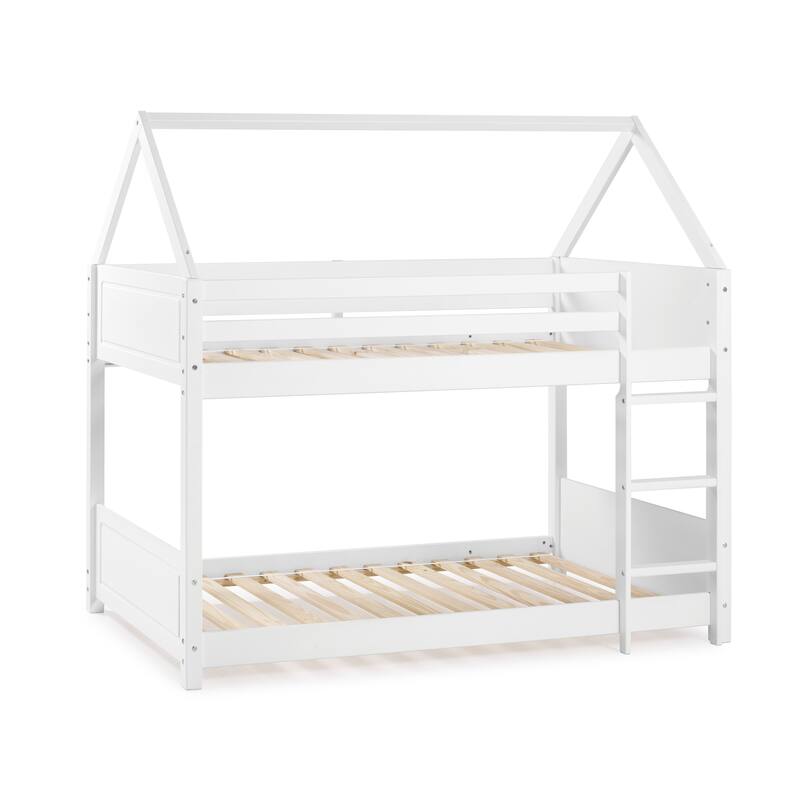 Linon Gloria Twin over Twin House Bunk Bed