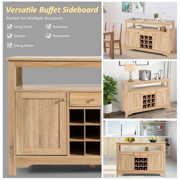 Shop Buffet Server Sideboard Wine Cabinet Console Overstock