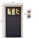 preview thumbnail 7 of 7, River of Goods Tiffany-Style Stained Glass and Black Satin Rectangular 1-Light Outdoor Wall Sconce - 6.25" x 5.5" x 16.25"