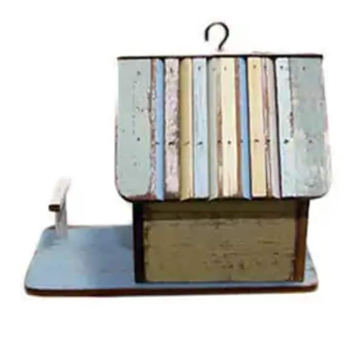 Recycled Wood Ecofriendly Hanging Birdhouse Handmade in Thailand