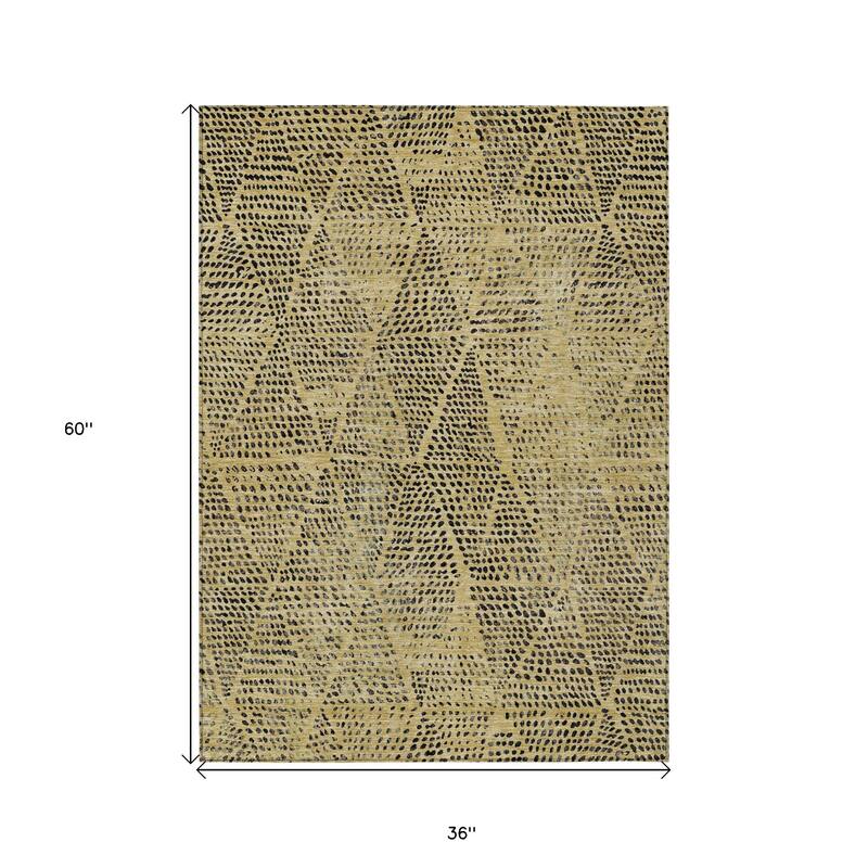 HomeRoots Geometric Transitional Rectangle Outdoor Rug