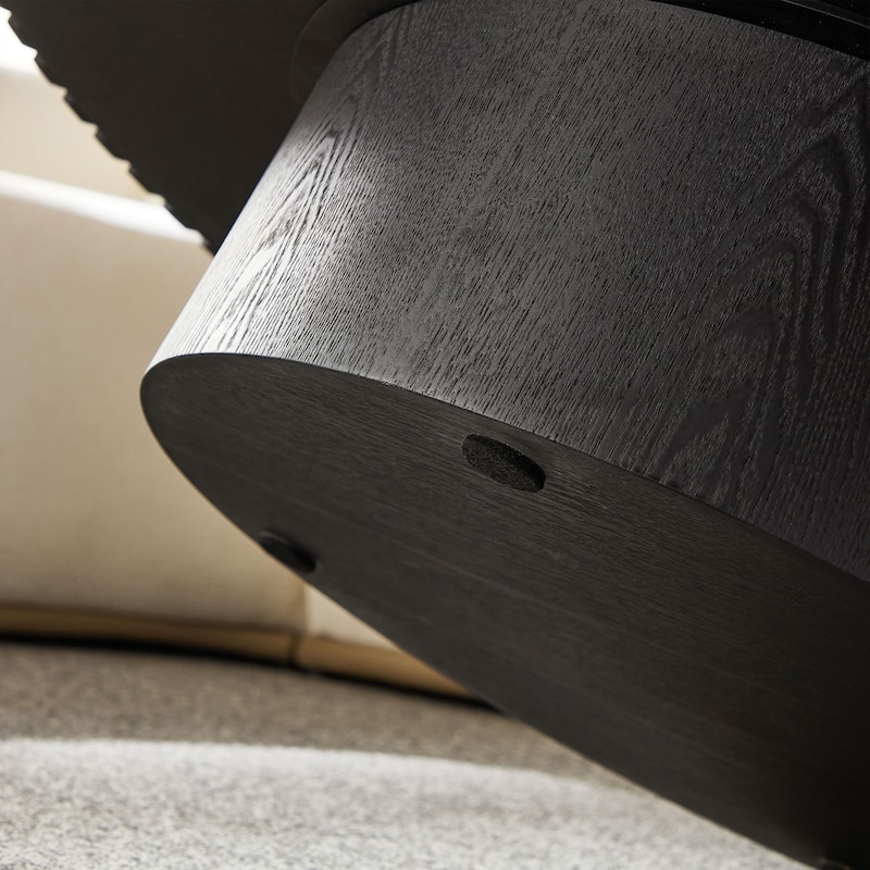 Modern Nested Round Coffee Table Multi-Functional Coffee Table with Sintered Stone Tabletop and Base, for Living Room