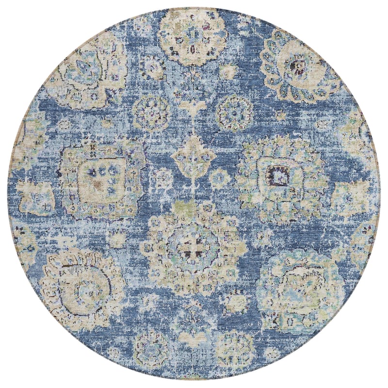 HomeRoots Floral Transitional Rectangle Outdoor Rug