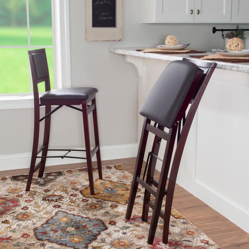 Linon Aldersey Espresso Folding Bar Stool - N/A