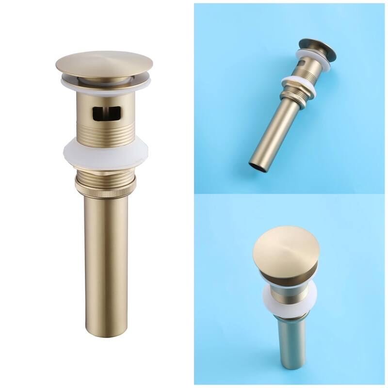 Modland C-Shaped Single Hole Bathroom Faucet, 500K Cycle CUPC Certified, 6-Inch Cover Plate, Black / Gold / Nickel / Chrome