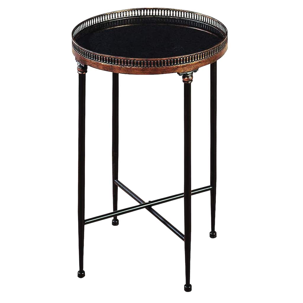 Estelle Metal and Marble Accent Table