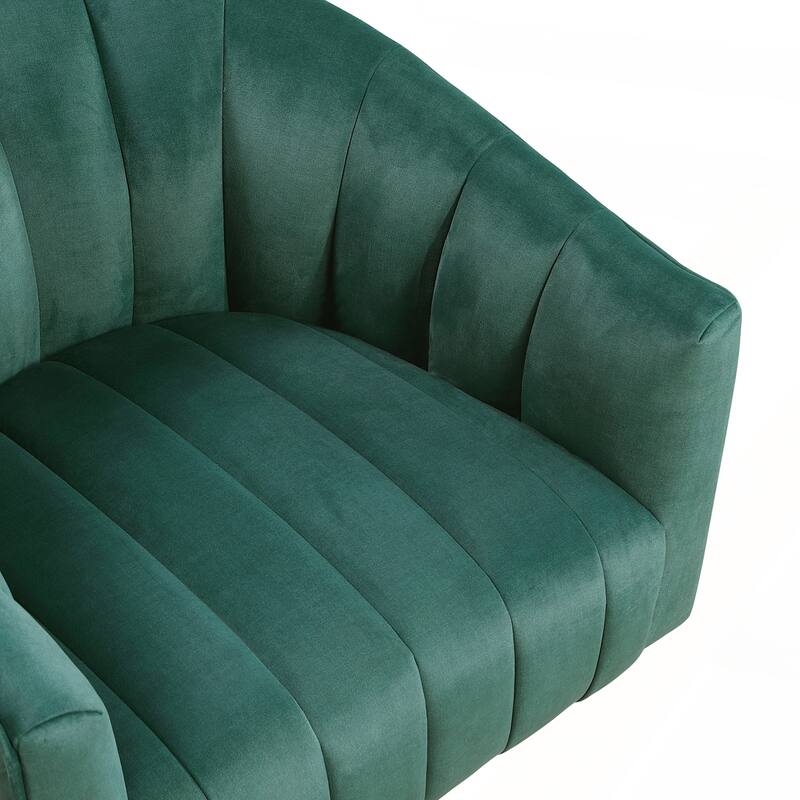 1pc Comfortable Barrel Back Swivel Chair