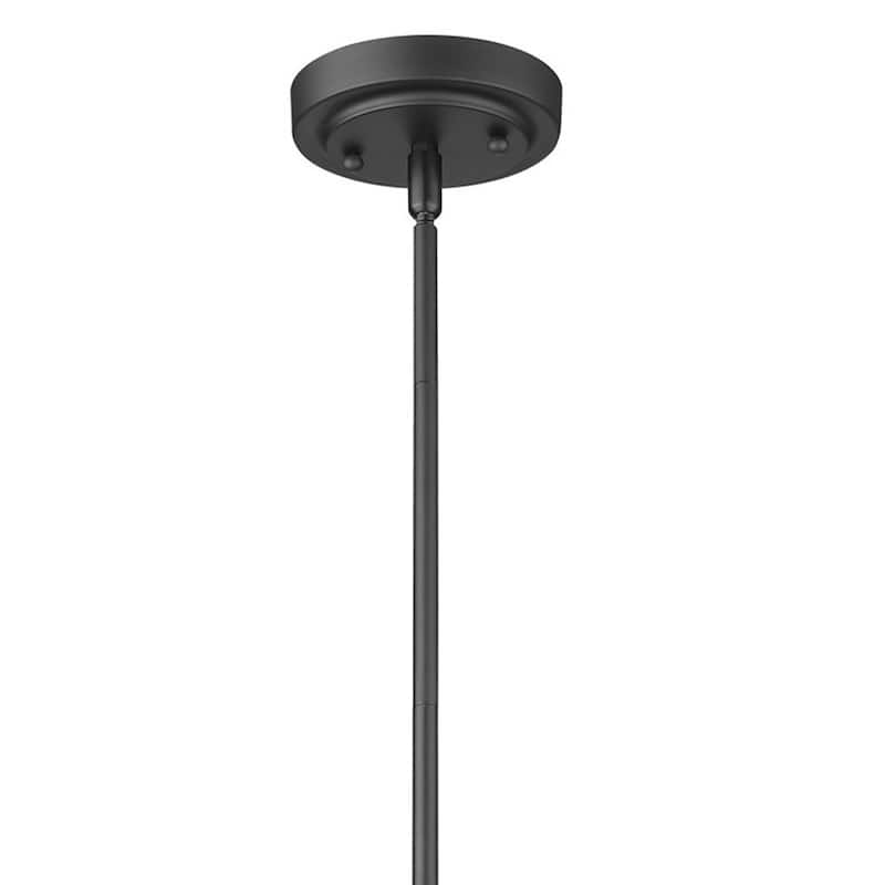 HomeRoots Matte Black Hanging Light with Dome Shade - 14.5' X '13' X '14.5