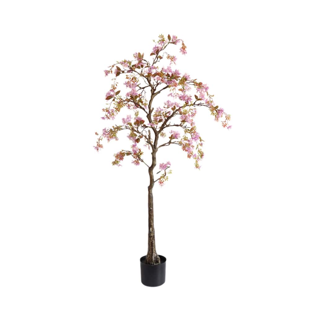 Artificial Trees Realistic Potted Silk Begonia Flower Tree - 140cm