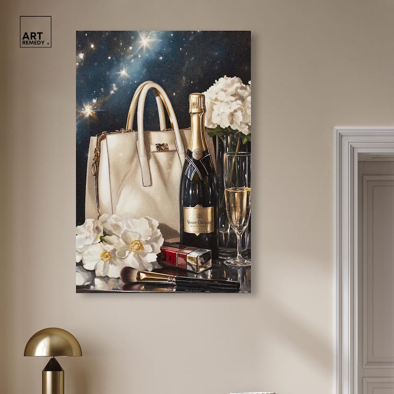 Cheers to Starry Glam Canvas by Art Remedy, Gallery Wrapped