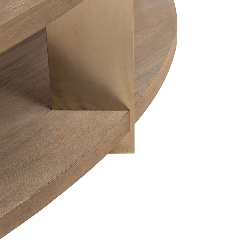 Liberty Furniture Harlow Demilune Sofa Table Oak Wood - Width 63" x Depth 18" x Height 34"