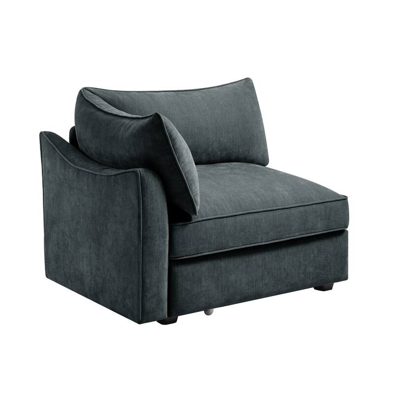 Grey Chenille Sofa with Storage and Multiple Configurations
