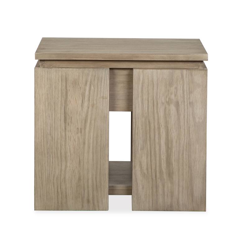 Magnussen Home Conrad Stone Harbor Grey Rectangular End Table - 22''W x 26''D x 24''H