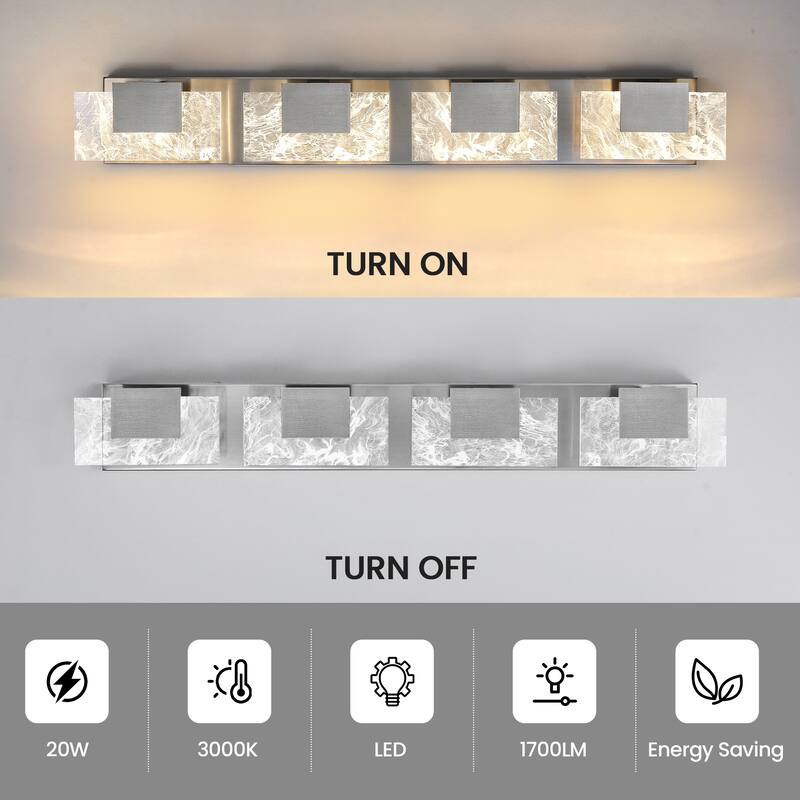 Modern Bathroom Vanity Light LED Dimmable Wall Sconce with UL Certified - 16 inches and above