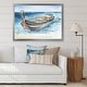 preview thumbnail 9 of 8, Designart 'Sloop On Tropical Beach' Nautical & Coastal Framed Art Print 20 In. Wide x 12 In. High - Silver