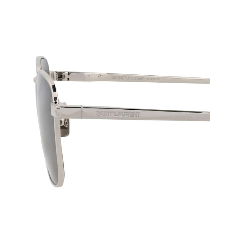 Saint Laurent Square-Frame Metal Sunglasses
