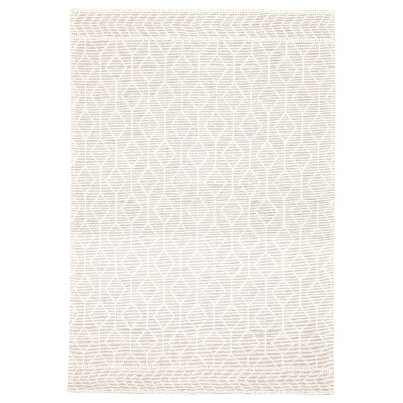 ECARPETGALLERY Braid weave Sienna Cream Wool Rug - 6'0 x 9'0 - Cream - 6'0 x 9'0