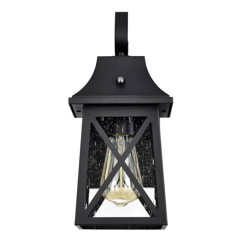 Dusk to Dawn Outdoor Wall Sconce - 2 Pack Farmhouse in Matte Black Finish - 13*6*7