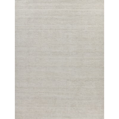 EXQUISITE RUGS Catalina Hand-loomed Wool/Bamboo Silk Silver Area Rug.