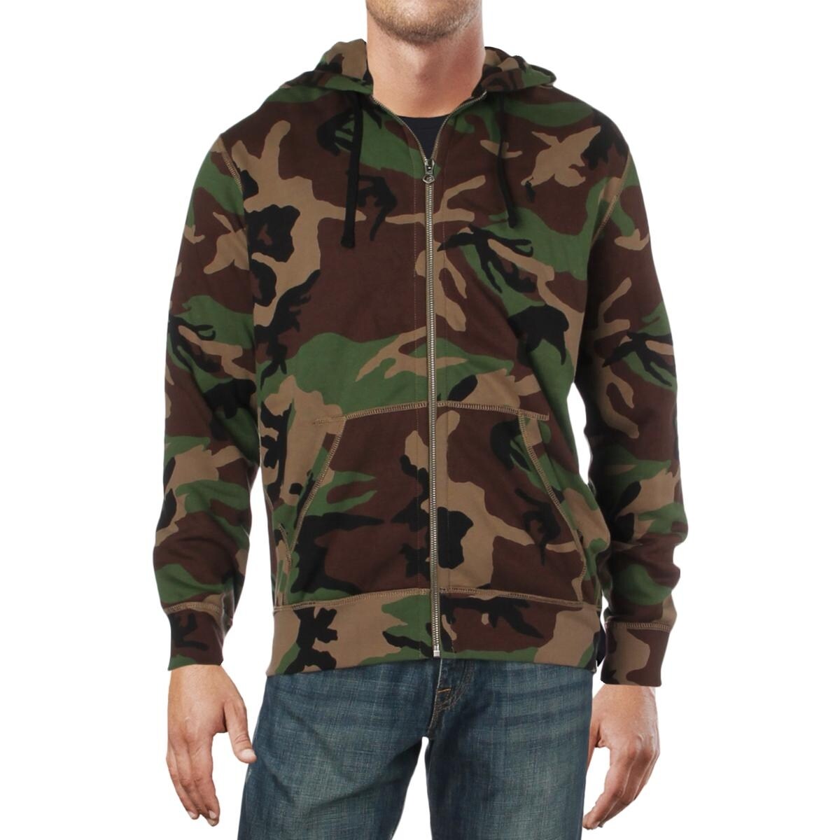 polo ralph lauren men's camo fleece hoodie